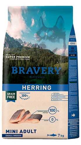 Корм для собак Bravery Mini Adult Herring