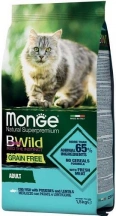 Monge (Монж) Cat BWild Grain Free Merluzzo Беззерновой корм для кошек с треской Monge (Монж) Cat BWild Grain Free Merluzzo Беззерновий корм для котів і кішок з тріскою img