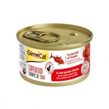 GimCat (ДжимКет) Shiny Superfood Cat Консерва для котів тунець та томати img