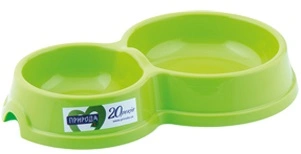  Природа Подвійна миска для котів та кішок