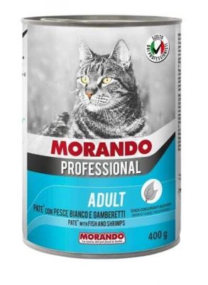 Morando (Морандо) Professional Adult Cat White Fish & Shrimp Консерви для котів і кішок з білою рибою і креветками