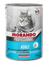 Morando (Морандо) Professional Adult Cat White Fish & Shrimp Консерви для котів і кішок з білою рибою і креветками img