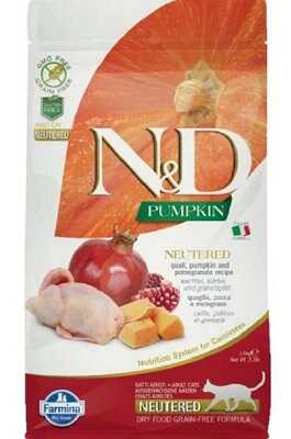 Сухой корм Farmina N&D Grain Free Pumpkin Quail & Pomegranate Neutered Adult Cat