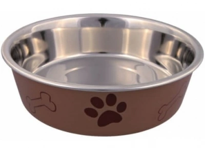 Trixie (Тріксі) Металева миска для собак на гумі із пластиковим покриттям, 0,4 л/14 см