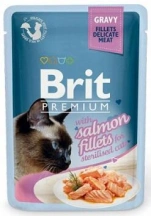 Brit Premium (Бріт Преміум) Cat Вологий корм для стерилізованих кішок з філе лосося в соусі img
