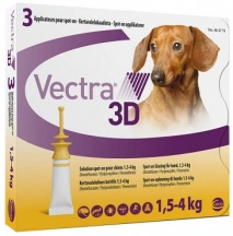 Vectra 3D (Вектра 3D) Краплі на холку від бліх та кліщів для собак 1,5-4 кг