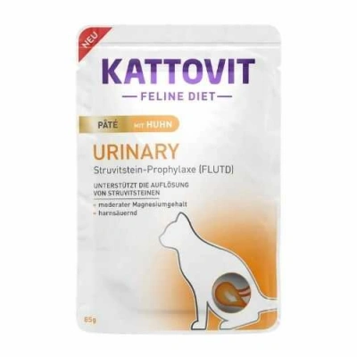 Kattovit (Каттовіт) Veterinary Urinary Chicken Pate Беззерновий дієтичний паштет з куркою для котів із захворюваннями нижніх сечовивідних шляхів