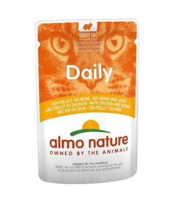 Almo Nature (Альмо Натюр) Daily Cat Вологий корм з куркою та лососем для котів і кішок
