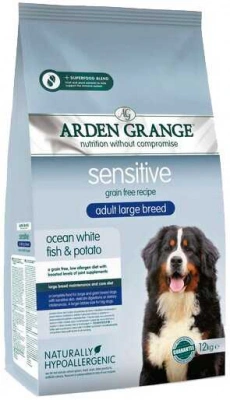 Arden Grange (Арден Гранж) Sensitive Large Breed Ocean White Fish & Potato Корм з океанічною білою рибою та картоплею для собак великих порід з чутливим травленням