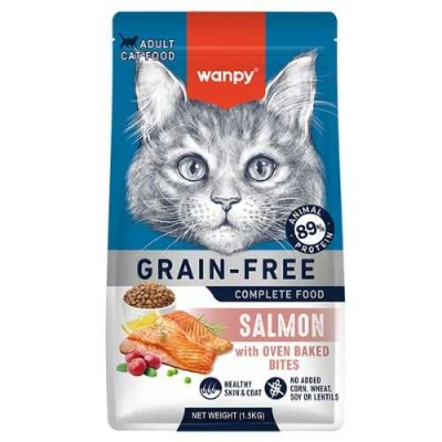 Wanpy (Ванпі) Cat Adult Grain Free Salmon Беззерновий сухий корм з лососем для дорослих котів і кішок