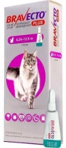 Bravecto Plus (Бравекто Плюс) Протипаразитарні краплі на холку від бліх, кліщів і глистів для котів та кішок 6,25-12,5 кг img