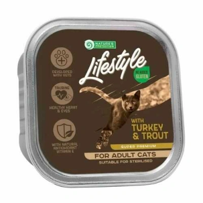 Natures Protection (Натур Протекшн) Lifestyle Cat Adult Turkey & Trout Вологий корм з індичкою і фореллю для котів і кішок