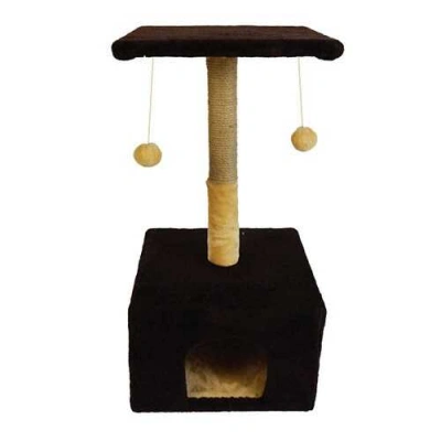 Пухнастики Драпак для котів та кішок Будиночок з полицею