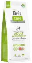 Brit Care (Бріт Кеа) Dog Sustainable Adult Medium Breed Chicken & Insect 3 кг Сухий корм з куркою та комахами для собак середніх порід