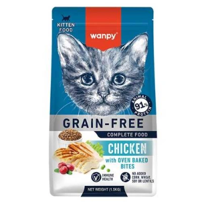 Wanpy (Ванпі) Kitten Grain Free Chicken Беззерновий сухий корм з куркою для кошенят