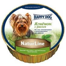 Happy Dog (Хепі Дог) NaturLine Консерви для собак у формі паштету з ягнятком та рисом