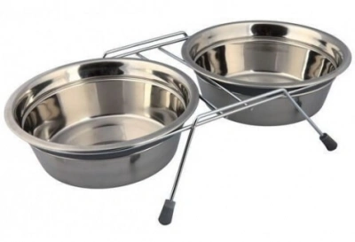 Trixie (Тріксі) Підставка з антиковзаючими мисками для годування собак, 2 шт х 0,45 л