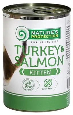 Nature's Protection (Натур Протекшн) Kitten Turkey & Salmon Консервы для котят с индейкой и лососем 400 гр