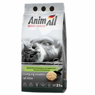 AnimAll (ЕнімАлл) Clumping Wooden Cat Litter Деревний наповнювач, що грудкується, для котячого туалету