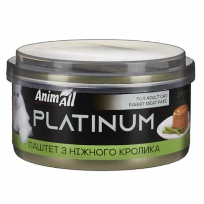 AnimAll (ЕнімАлл) Platinum Cat Adult Rabbit Pate Паштет із кроля для дорослих котів і кішок