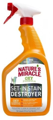 Natures Miracle (Нейчерс Міракл) Dog Orange Oxy Formula Stain & Odor Remover Знищувач плям і запахів від собак Оксі-формула з ароматом свіжого апельсина, спрей 709 мл