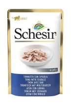 Schesir (Шезір) Cat Консерви з тунцем і морським окунем для котів і кішок в желе img