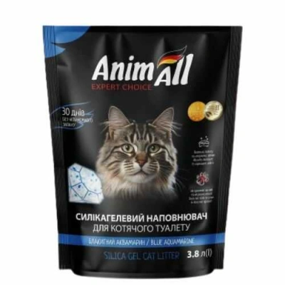 AnimAll (ЕнімАлл) Silica Gel Cat litter Blue Aquamarine Наповнювач силікагелевий для котячого туалету Блакитний аквамарин 7,6 л