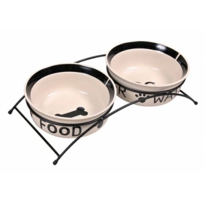 Trixie (Трикси) Eat on Feet Подставка с керамическими мисками для собак, 0,6 л/15 см