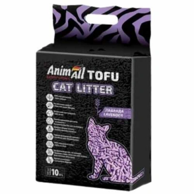 AnimAll (ЕнімАлл) Tofu Cat Litter Lavender 6 л Соєвий наповнювач з ароматом лаванди для котячого туалету