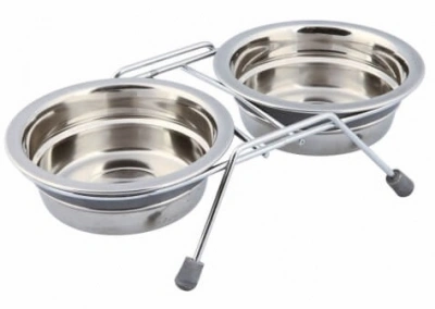 Trixie (Тріксі) Підставка з антиковзаючими мисками для годування собак, 2 шт х 0,9 л