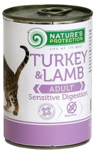 Natures Protection (Натур Протекшн) Sensitive Digestion Turkey & Lamb Вологий корм з індичкою та ягням для котів img