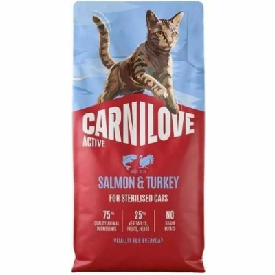 Carnilove (Карнілав) Active Cat Adult Sterilised Salmon & Turkey Беззерновий сухий корм з лососем та індичкою для стерилізованих котів і кішок