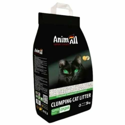 AnimAll (ЕнімАлл) Clumping Cat Litter Medium Crystals Бентонітовий наповнювач середньої фракції для котячого туалету