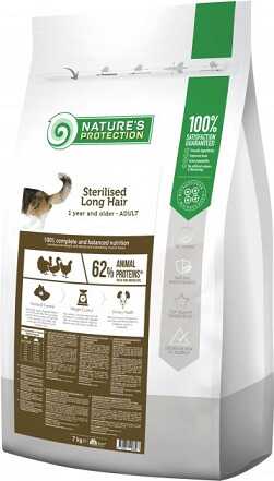 Сухий корм Nature's Protection для стерилізованих довгошерстих котів