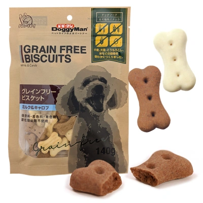 DoggyMan (ДоггіМен) Biscuits Milk & Carob Беззернові ласощі печиво з молоком і керобом для собак