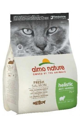 Almo Nature (Альмо Натюр) Holistic Cat With Fresh Meat Hairball Salmon 400 гр Беззерновий корм зі свіжим лососем для виведення шерсті для котів та кішок