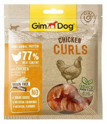 GimDog (ДжимДог) Superfood Chicken Curls Ласощі для собак, спіральки з куркою