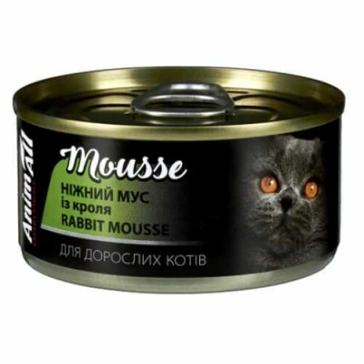 AnimAll (ЕнімАлл) Cat Adult Rabbit Mousse Вологий корм Мус із кролика для дорослих котів і кішок