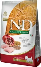 Farmina (Фарміна) N&D Low Grain Mini Adult Chicken & Pomegranate Низькозерновий сухий корм з куркою і гранатом для дорослих собак дрібних порід img