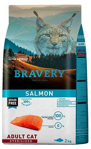 Корм для котів Bravery Cat Adult Sterilized Salmon