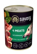 Savory (Сейворі) Dog Adult 4 meats Вологий корм для дорослих собак із чотирма видами м'яса