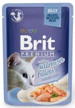 Brit Premium (Бріт Преміум) Cat Вологий корм для котів з філе лосося в желе img