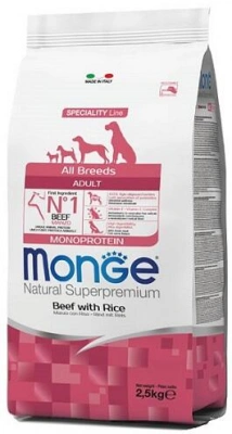 Monge (Монж) All Breeds Adult Beef & Rice Корм ​​для собак з яловичиною та рисом