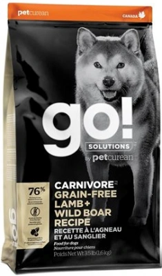GO! (ГОУ) Carnivore Grain Free Lamb + Wild Boar Корм для собак і цуценят з ягням і диким кабаном