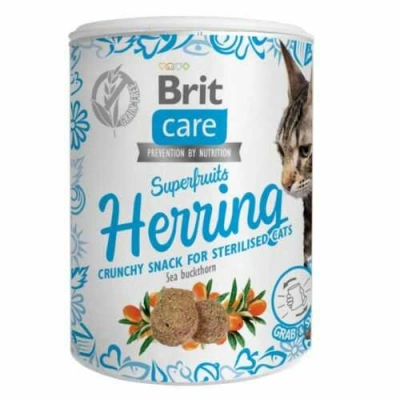 Brit Care (Бріт Кеа) Cat Superfruits Snack Herring Ласощі з оселедцем для стерилізованих котів і кішок