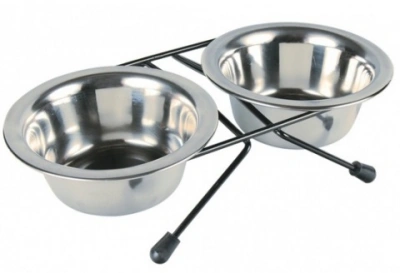 Trixie (Тріксі) Підставка з металевими мисками для собак, 0,45 л