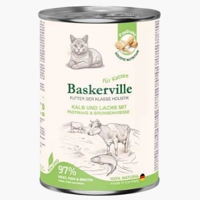 Baskerville (Баскервіль) Holistic Cat Veal & Salmon Беззернові консерви з телятиною та лососем для котів та кішок