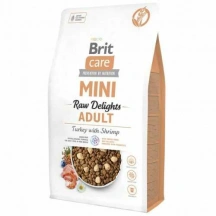 Brit Care (Бріт Кеа) Dog Adult Mini Raw Delights Turkey & Shrimp Сухий корм з індичкою та креветками для дорослих собак дрібних порід img