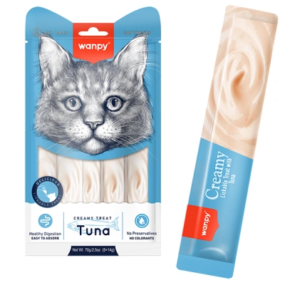 Wanpy (Ванпі) Cat Creamy Lickable Treats Tuna Рідкі ласощі з тунцем для котів і кішок