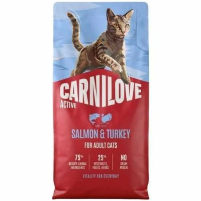 Carnilove (Карнілав) Active Cat Adult Salmon & Turkey Беззерновий сухий корм з лососем та індичкою для дорослих котів і кішок